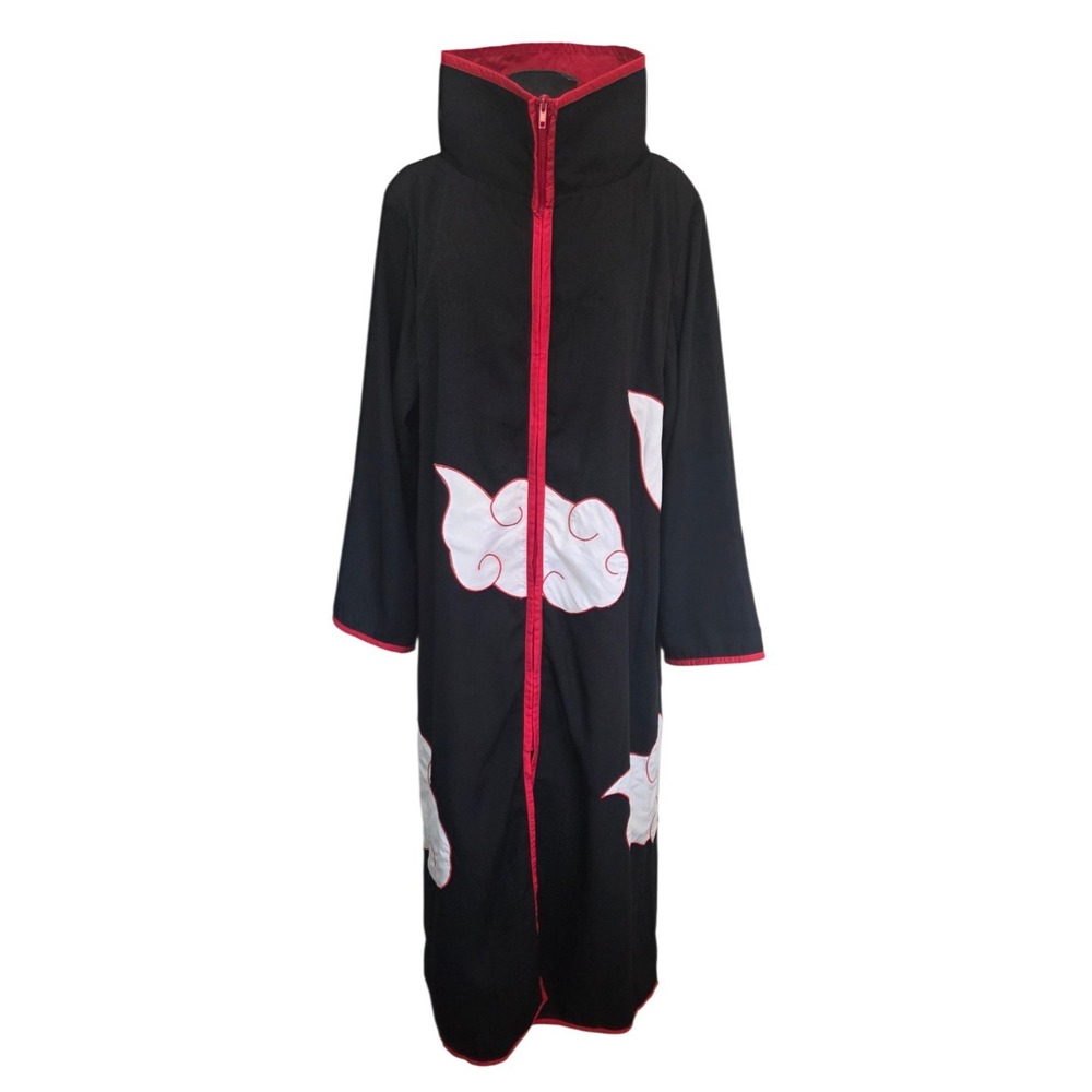 Naruto Shippuden Akatsuki Cloak Hood Kimono Cosplay Robe Jacket RARE White Cloud